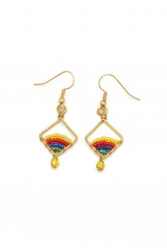 Tiny Rainbow Drop Earrings